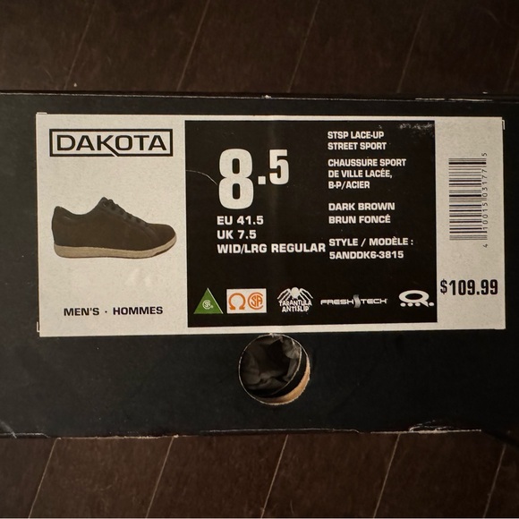 Men’s Dakota Steel Toed Sneaker-Look Shoes size 8.5 - Picture 6 of 7